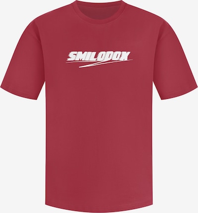 Smilodox T-Shirt 'Blake' en bordeaux / blanc, Vue avec produit