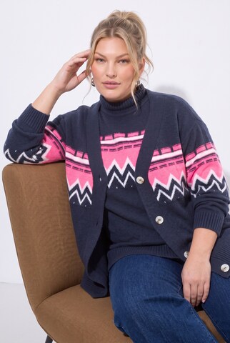 Ulla Popken Strickjacke in Blau