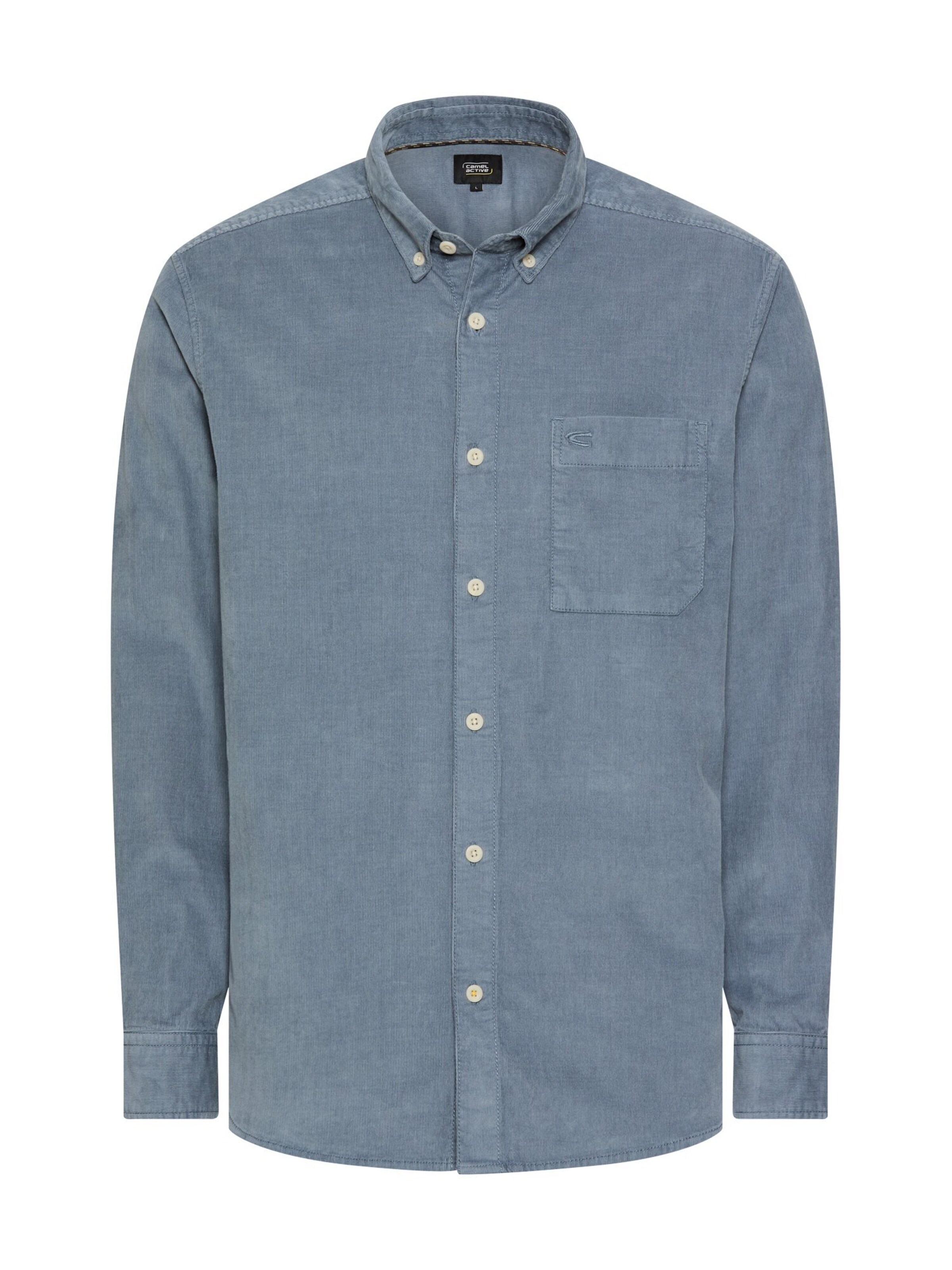 CAMEL ACTIVE Button Up Shirt in Blue: front