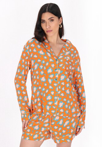 Shorty faina en orange : devant