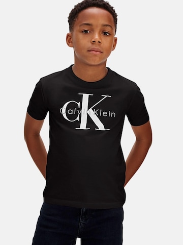 Calvin Klein Kids Shirt 'CK MONO LOGO SS T-SHIRT' in Zwart: voorkant