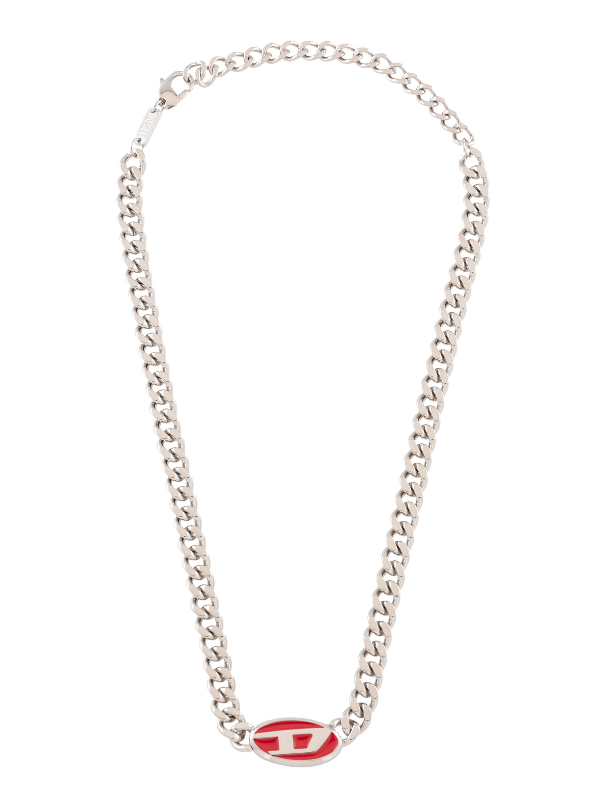 DIESEL Kette in rot / silber / weiß, Produktansicht
