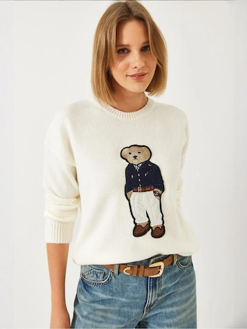 Bianco Lucci Pullover in Weiß: Vorderseite