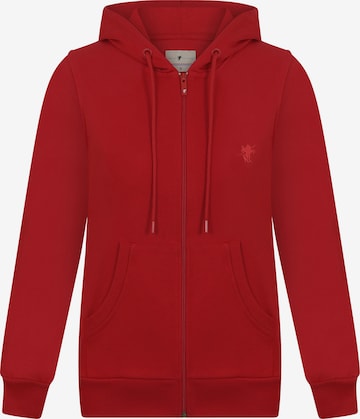 DENIM CULTURE Zip-Up Hoodie 'Yasenia' in Red: front