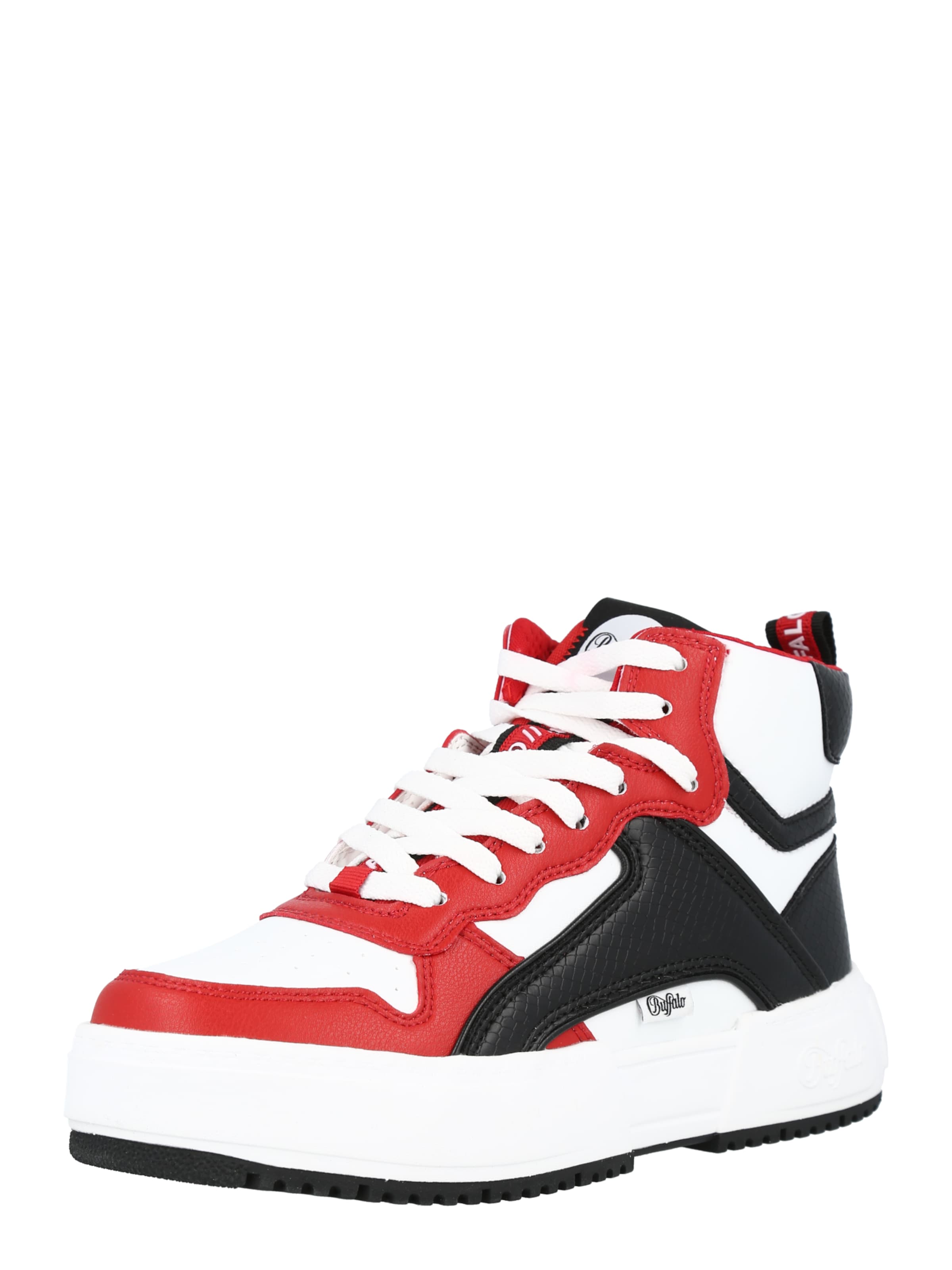 BUFFALO Sneakers hoog in Rood / Zwart / Wit | ABOUT YOU