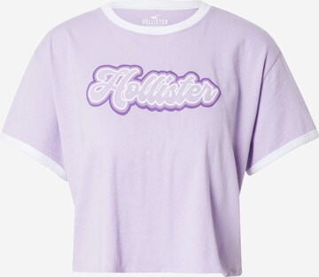 T-shirt HOLLISTER en violet : devant