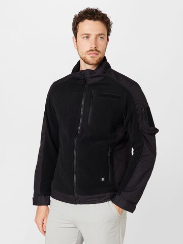 Brandit - Chaqueta polar en negro: frente