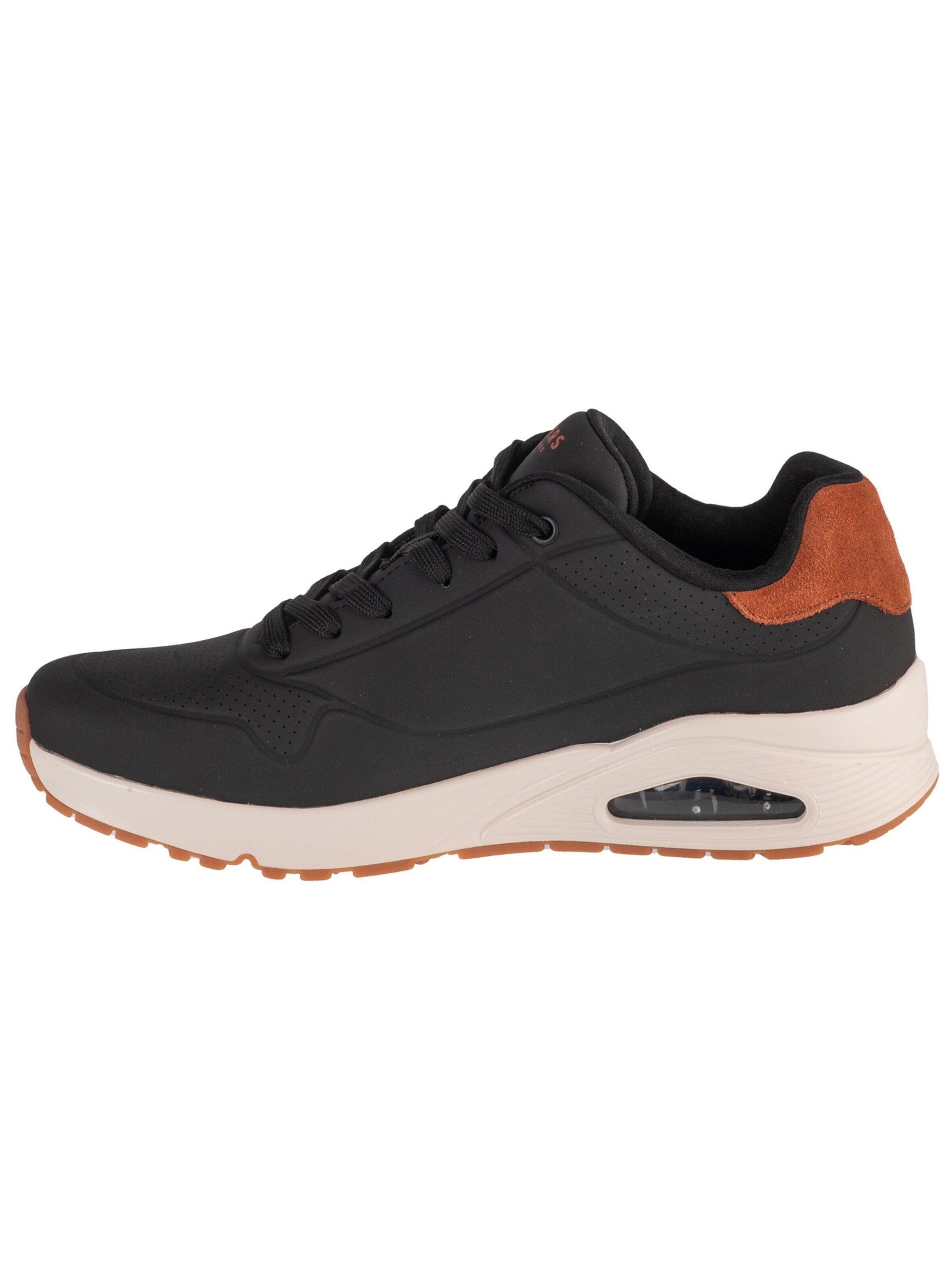 SKECHERS Sneakers laag 'Uno - Suited On Air' in Zwart: voorkant