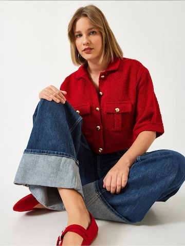 Veste mi-saison Bianco Lucci en rouge