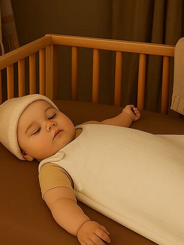 PAPATE - Saco de dormir 'Organic Cotton Winter Sleeping Bag' en blanco