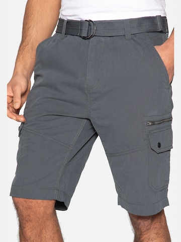Threadbare Regular Cargo Pants 'Propane' in Grey