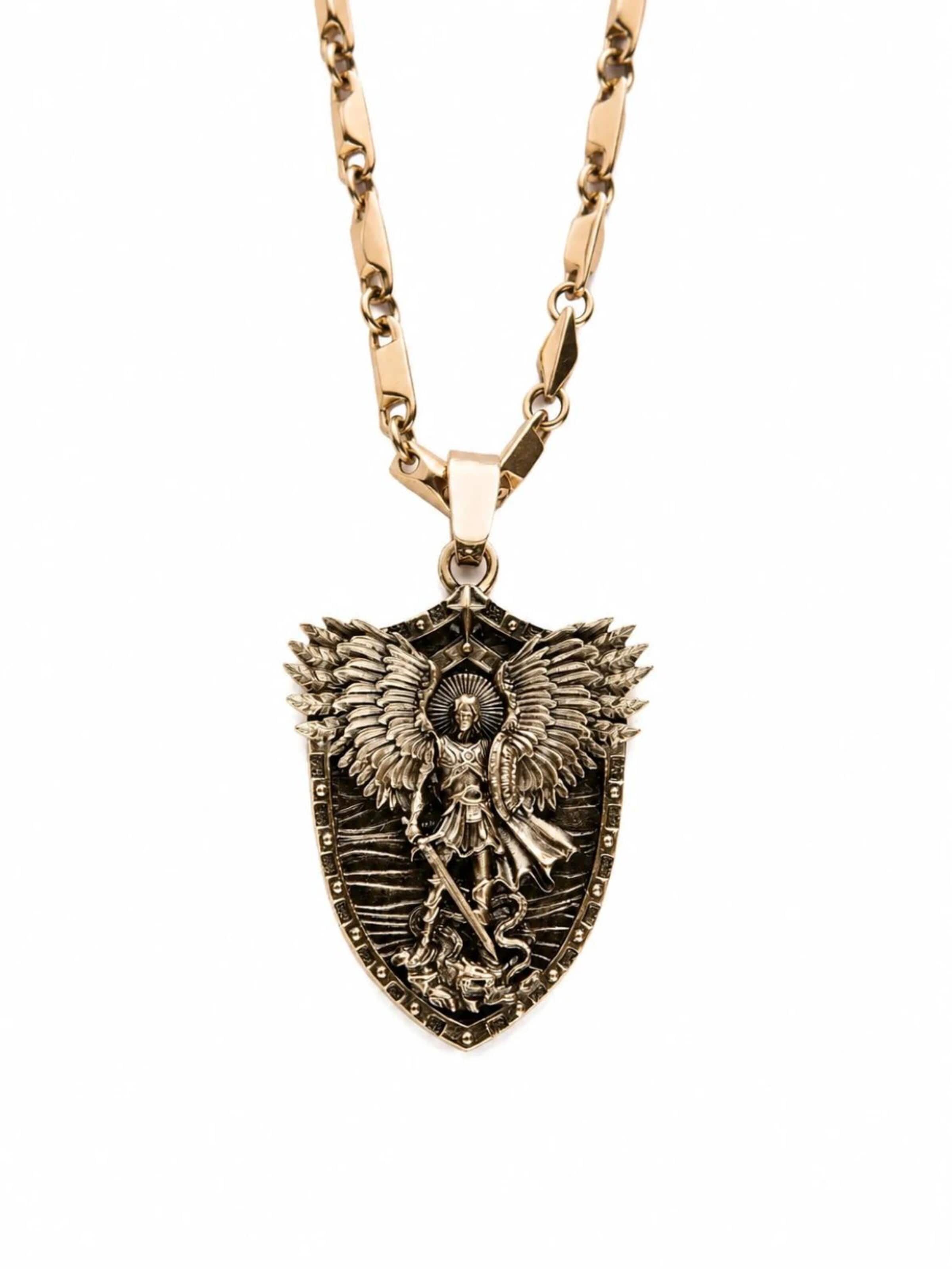 REYTEL Pendant 'ST. MICHAEL ARCHANGEL' i guld: forside