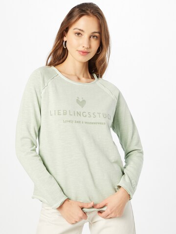 LIEBLINGSSTÜCK Sweatshirt 'Cathrina' in Green: front