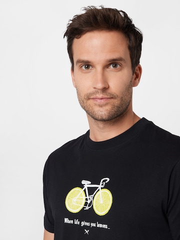 Iriedaily T-Shirt 'Citrus Cycle' in Schwarz
