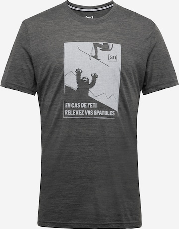 T-Shirt 'YETI' super.natural en gris : devant