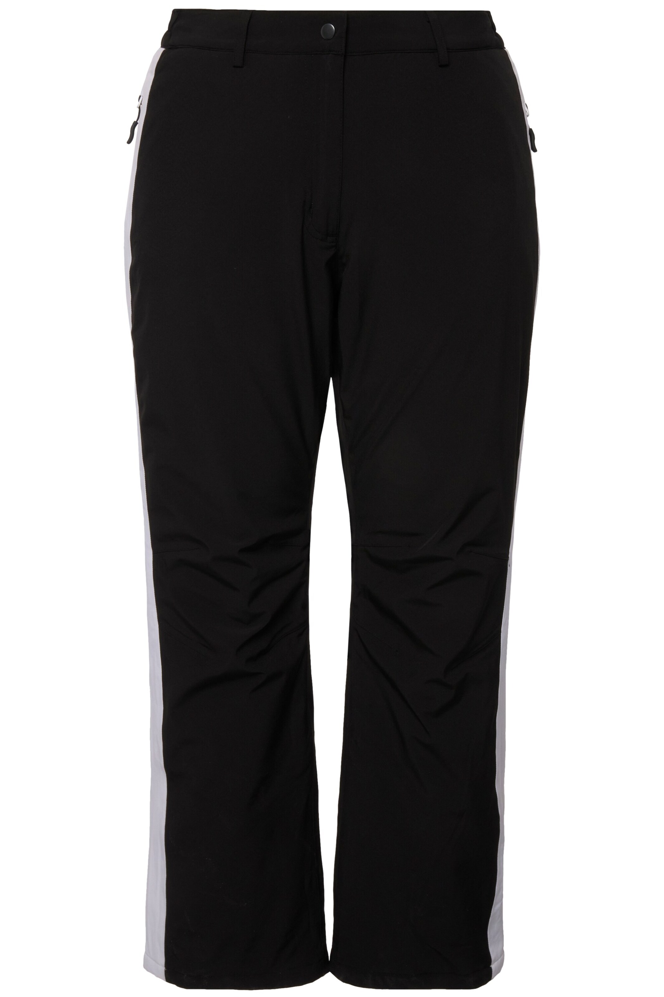 Ulla Popken Regular Funktionshose in Schwarz: Vorderseite