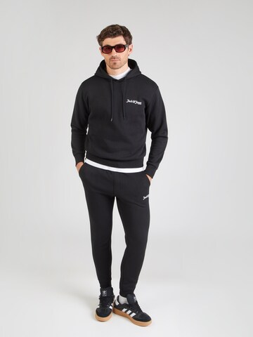 melns JACK & JONES Treniņtērps 'JJYUKI': no priekšpuses