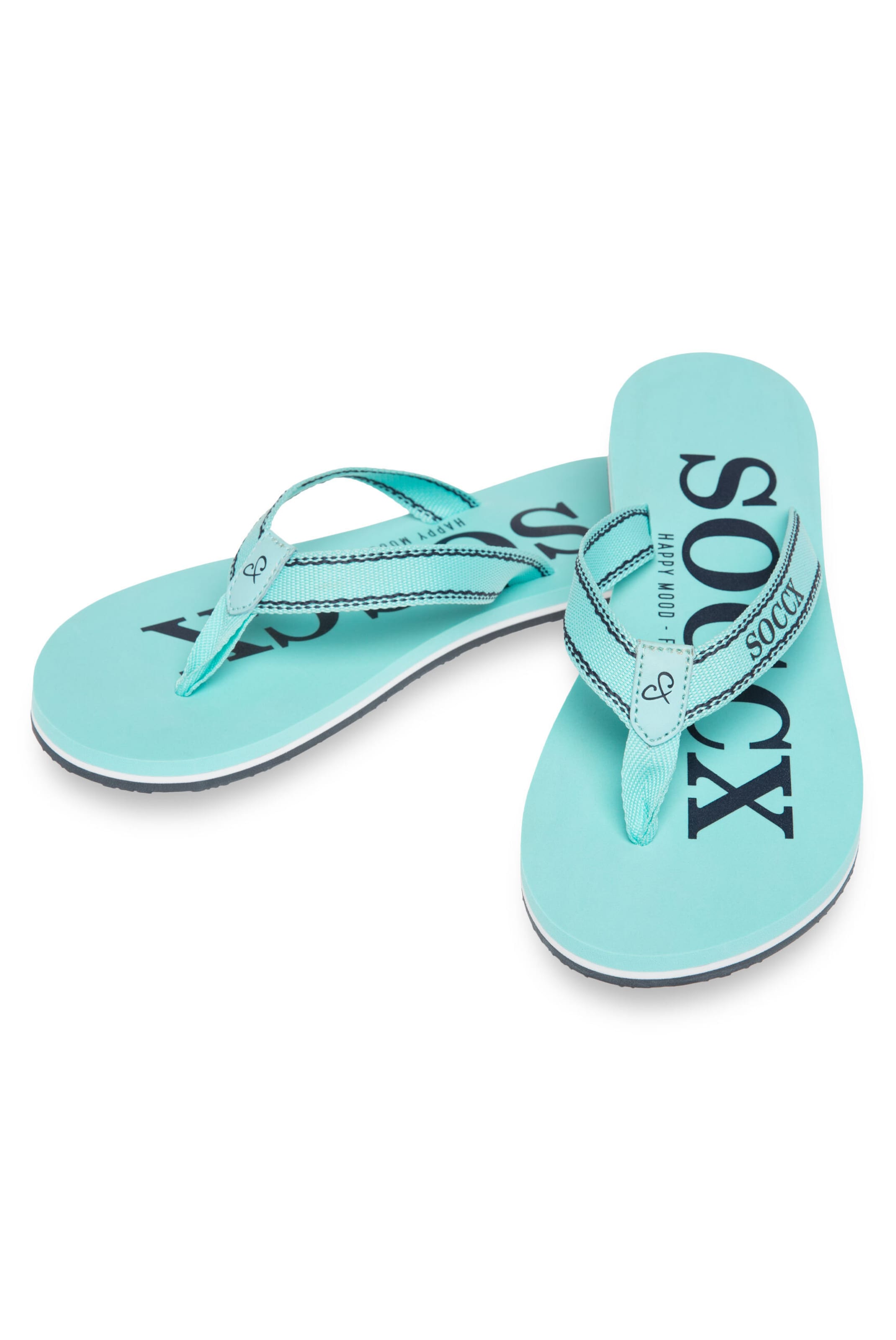 Soccx Zehentrenner in hellblau / schwarz, Produktansicht