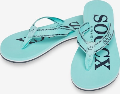 Soccx Zehentrenner in hellblau / schwarz, Produktansicht