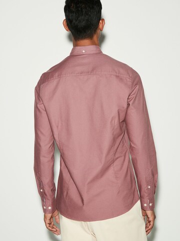 Next Slim fit Button Up Shirt in Purple