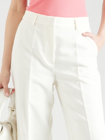 SELECTED FEMME Wide leg Trousers with creases 'SLFLINA-MYLA' in White