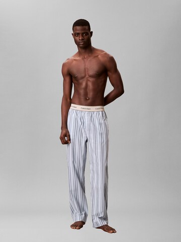 Calvin Klein Pyjamahose 'Poplin' in Blau