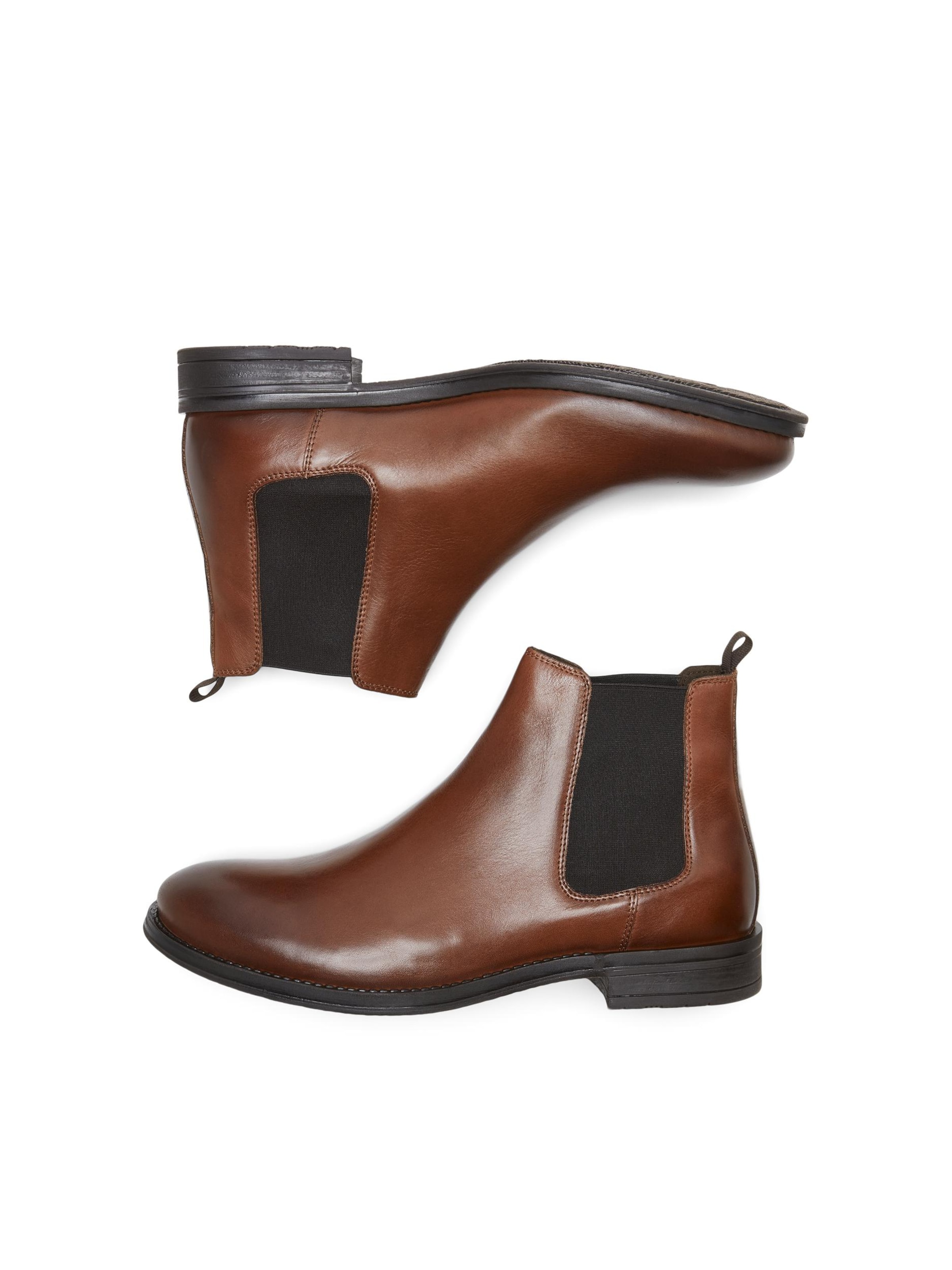 JACK JONES Chelsea Boots Wargo in Cognac ABOUT YOU