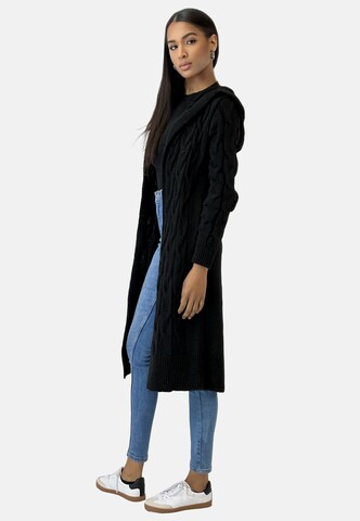 Cappotto in maglia di Elara in nero