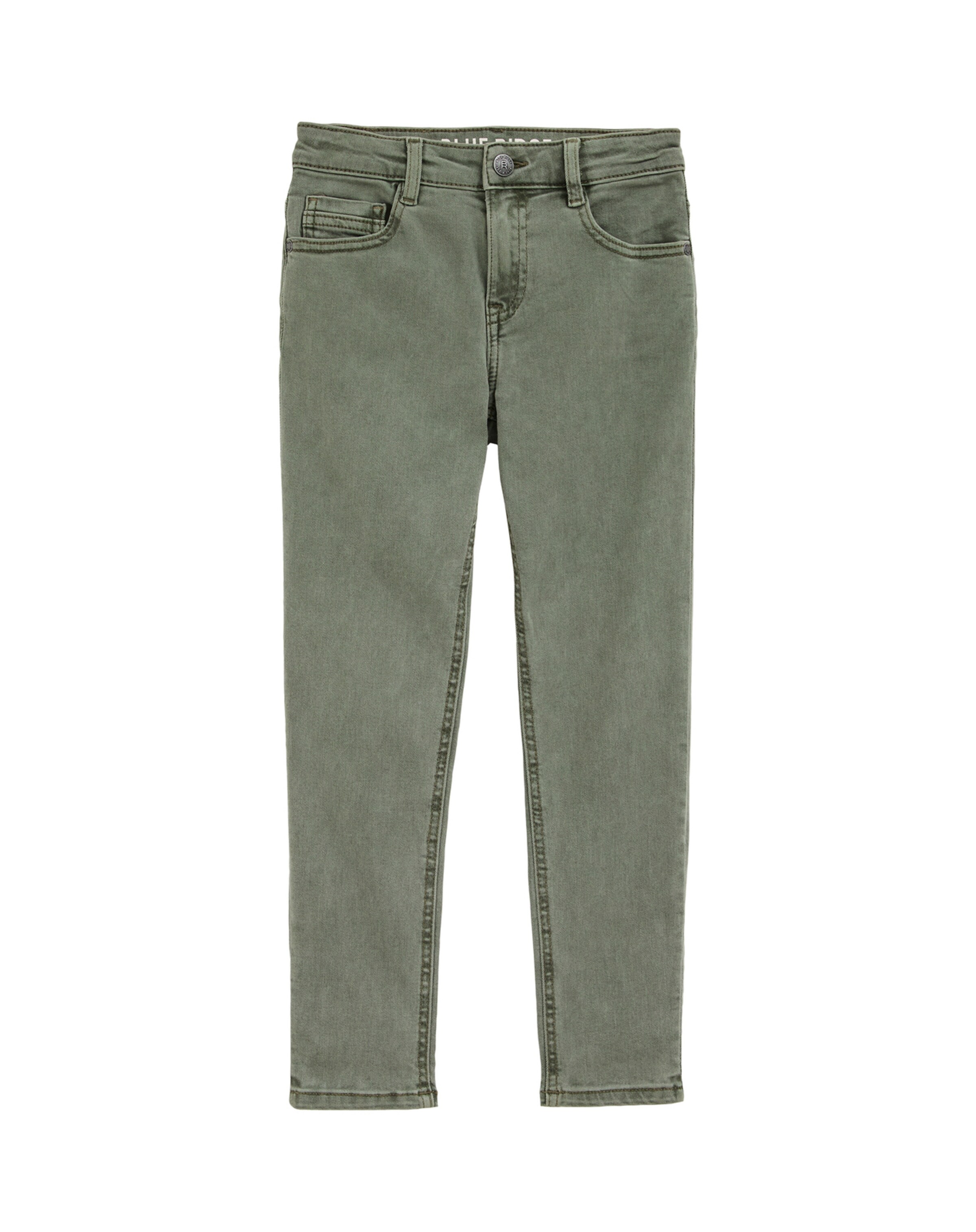 WE Fashion tavaline Teksapüksid, värv roheline: eest vaates