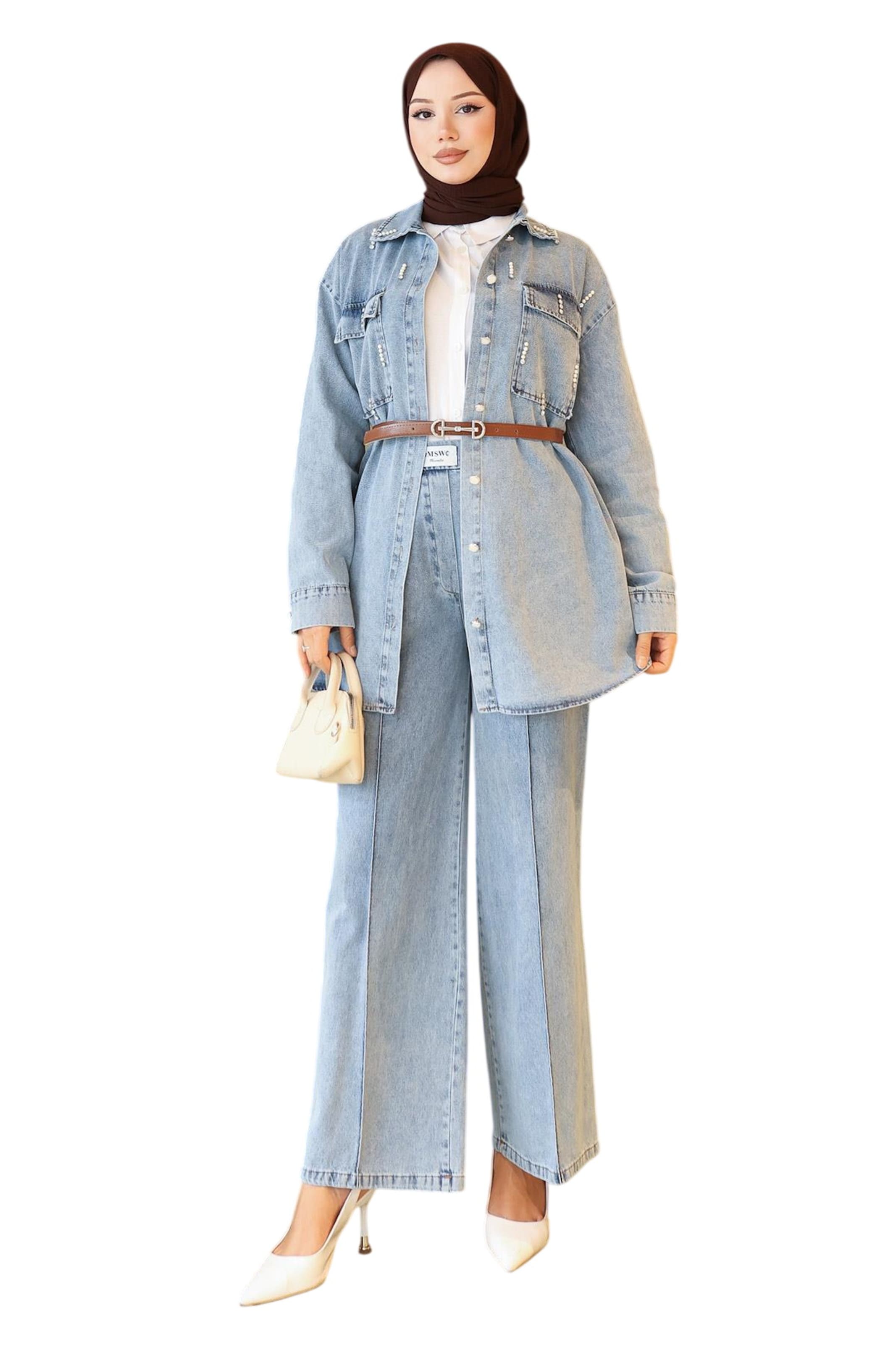 Chemisier MODAMIHRAM en bleu