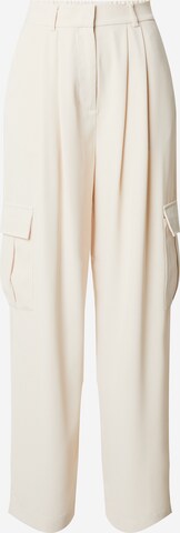 SOAKED IN LUXURY Wide leg Cargobroek 'Shirley' in Wit: voorkant