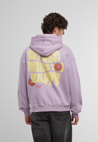 Sweat-shirt 'HAPPY' DEF en violet : devant