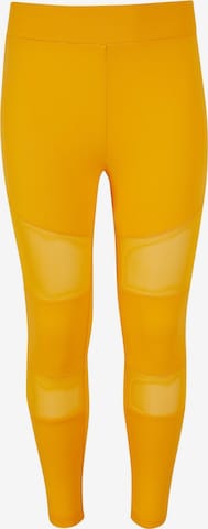 Urban Classics Skinny Leggings in Yellow: front