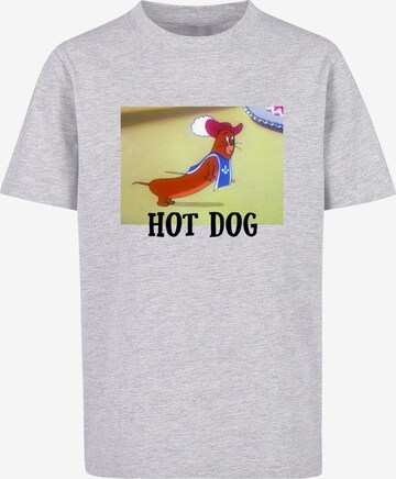 ABSOLUTE CULT T-Shirt 'Tom and Jerry - Hot Dog' in Grau: predná strana