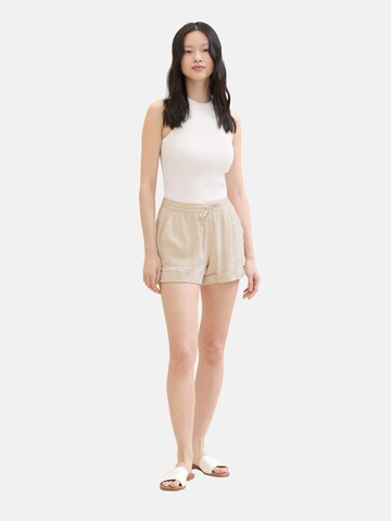TOM TAILOR DENIM Loose fit Pants in Beige