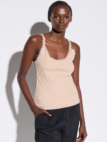 No Matter What Onderhemd in Beige: voorkant