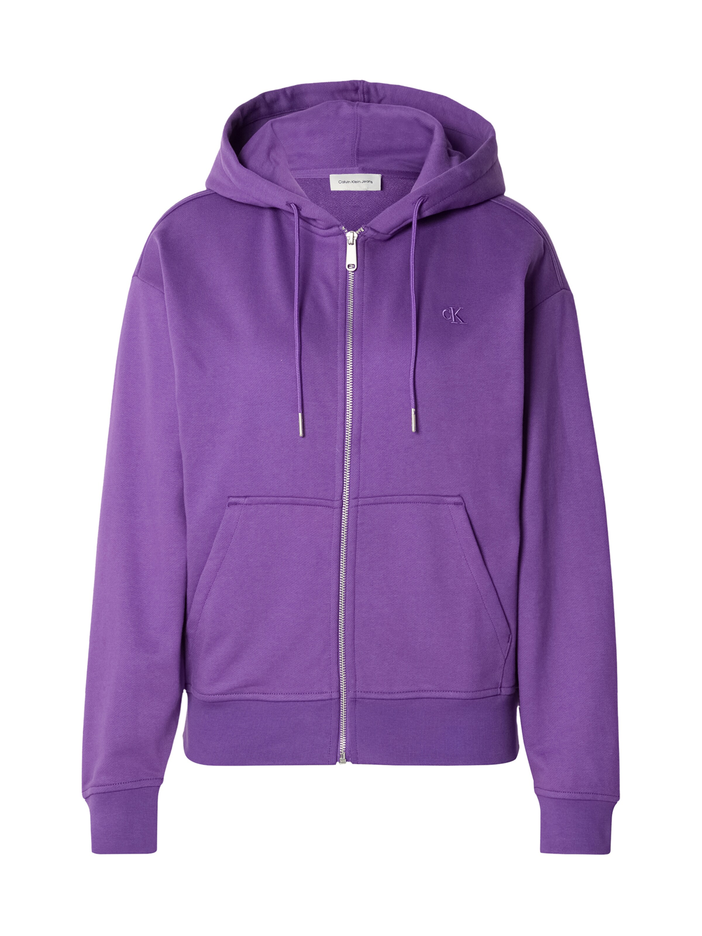 Calvin Klein Jeans Sweatjacke in Lila: Vorderseite