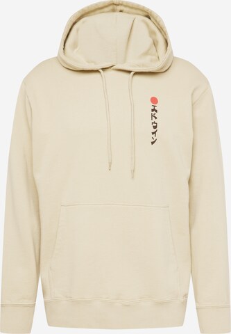 EDWIN Sweatshirt 'Kamifuji' in Beige: front