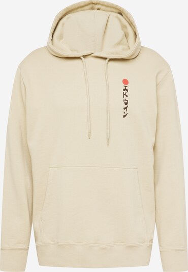 EDWIN Sweater majica 'Kamifuji' u bež / crvena / crna, Pregled proizvoda