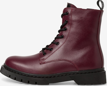 TAMARIS Lace-Up Ankle Boots in Red