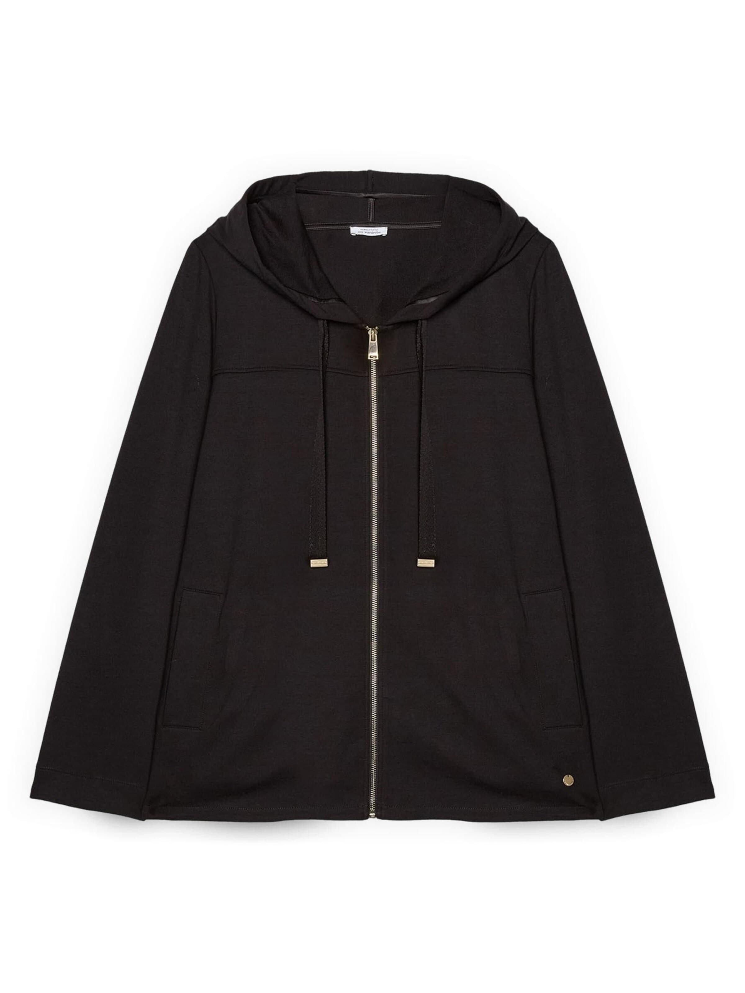 Fiorella Rubino Sweatvest in Zwart: voorkant