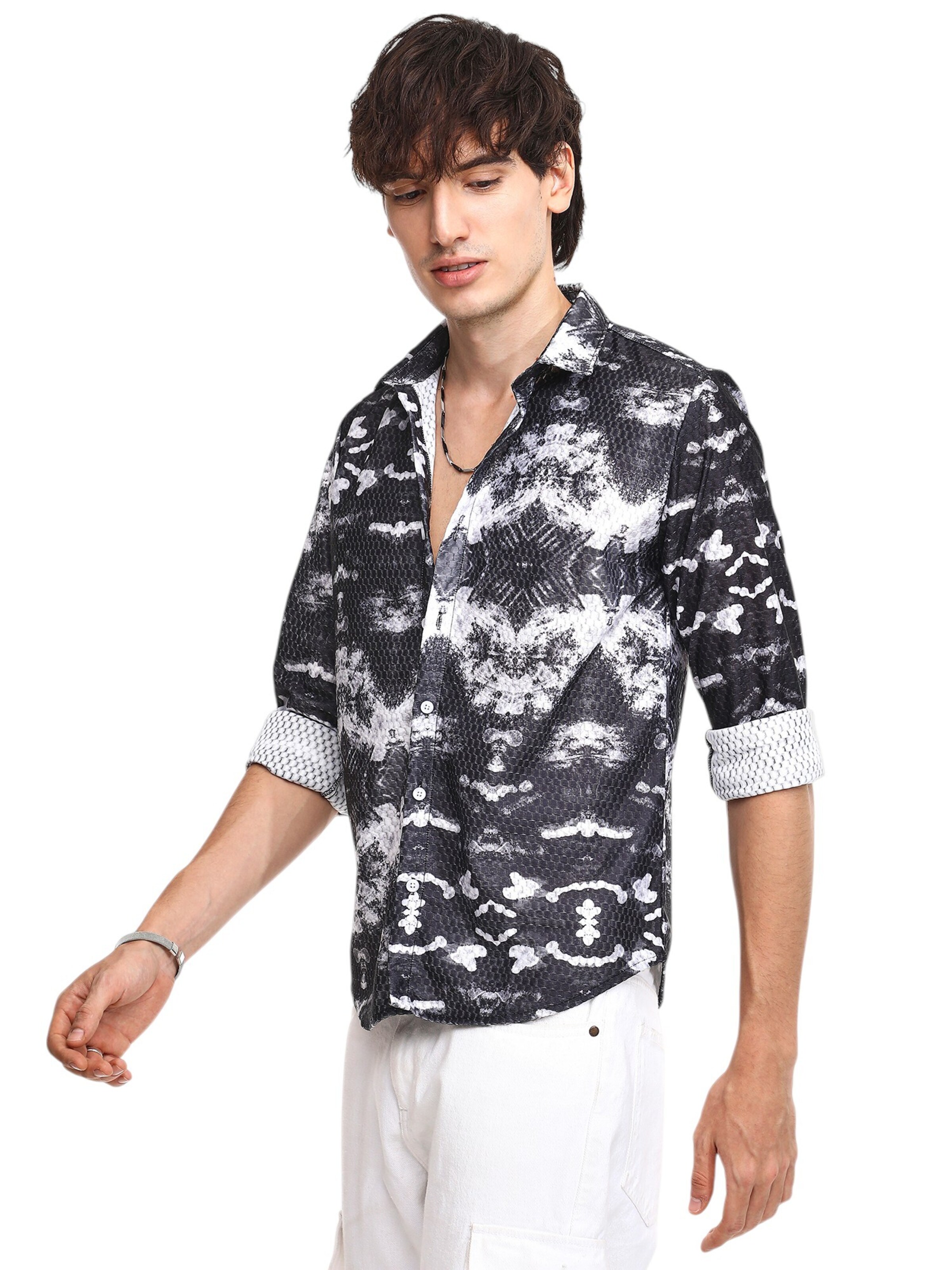 Campus Sutra Regular fit Overhemd in Zwart