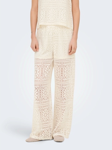 ONLY Široke hlačnice Hlače 'ONLLIAN' | bež barva: sprednja stran