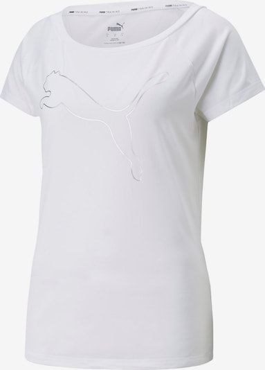 PUMA T-shirt fonctionnel en argent / blanc, Vue avec produit