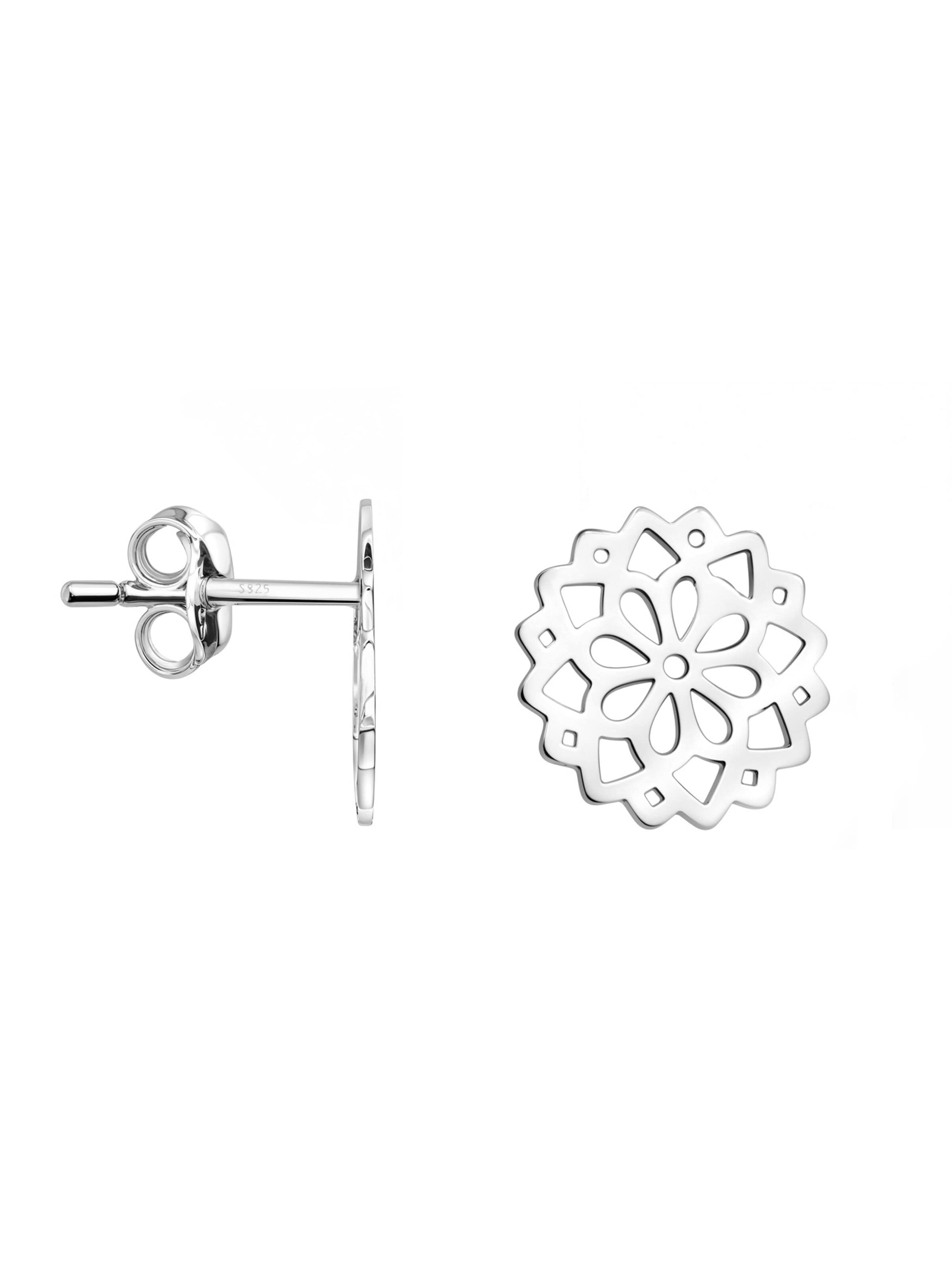 Sofia Milani Earrings 'Flower' in Silver: front