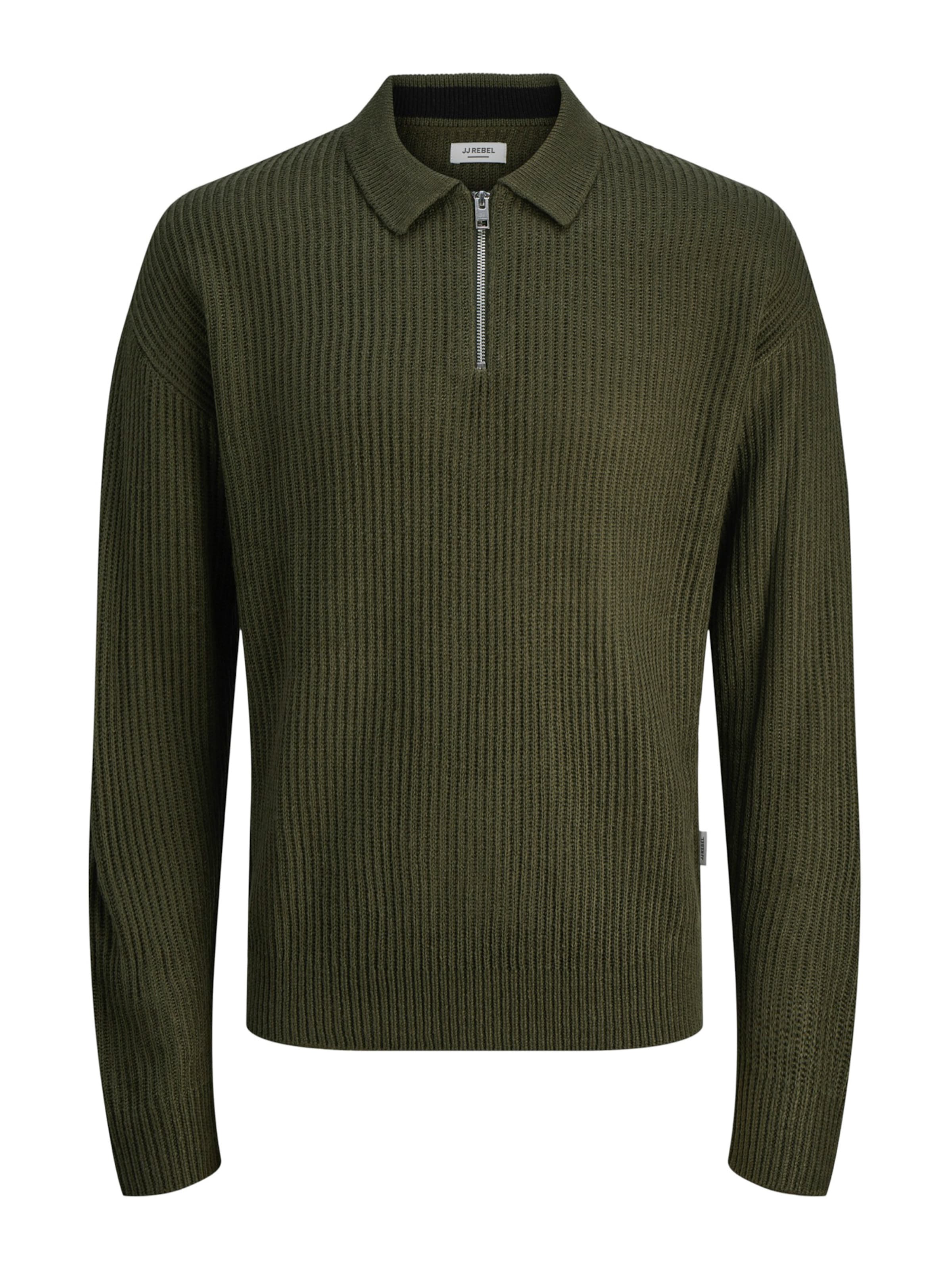 JJ Rebel Tröja 'JREBLOGAN' i oliv, Produktvy