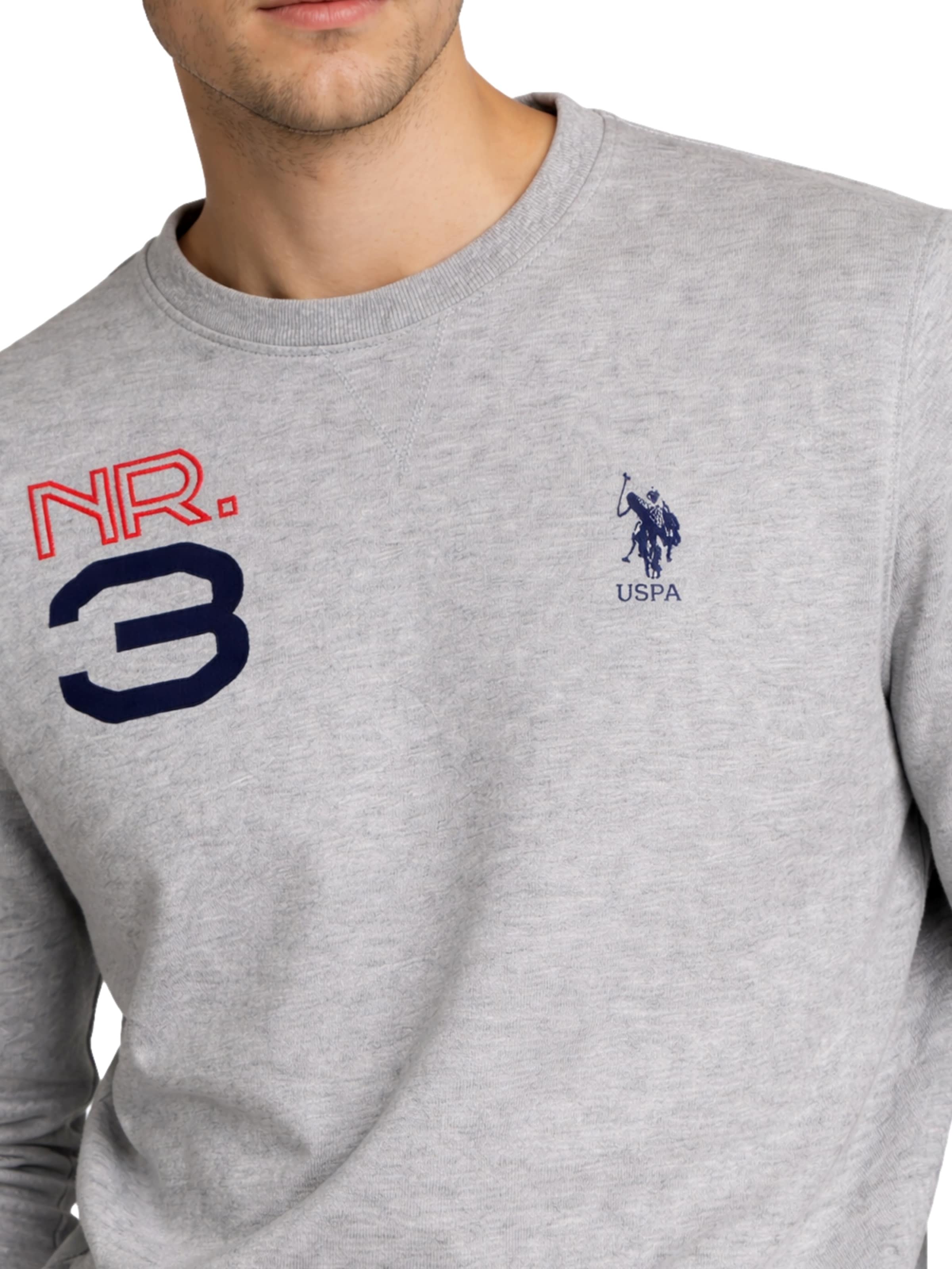 Bluză de molton de la U.S. POLO ASSN. pe gri