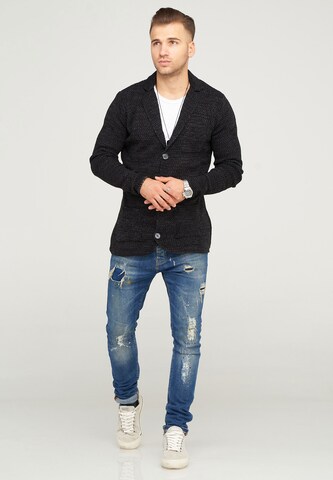 behype Knit Cardigan 'FELIAN' in Black