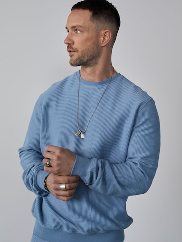 DAN FOX APPAREL Sweatshirt 'Torge' in Blau