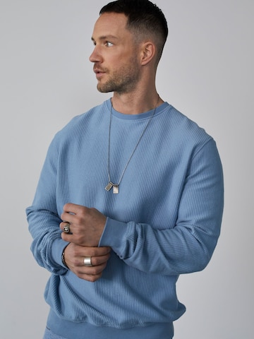 DAN FOX APPAREL Sweatshirt 'Torge' in Blue